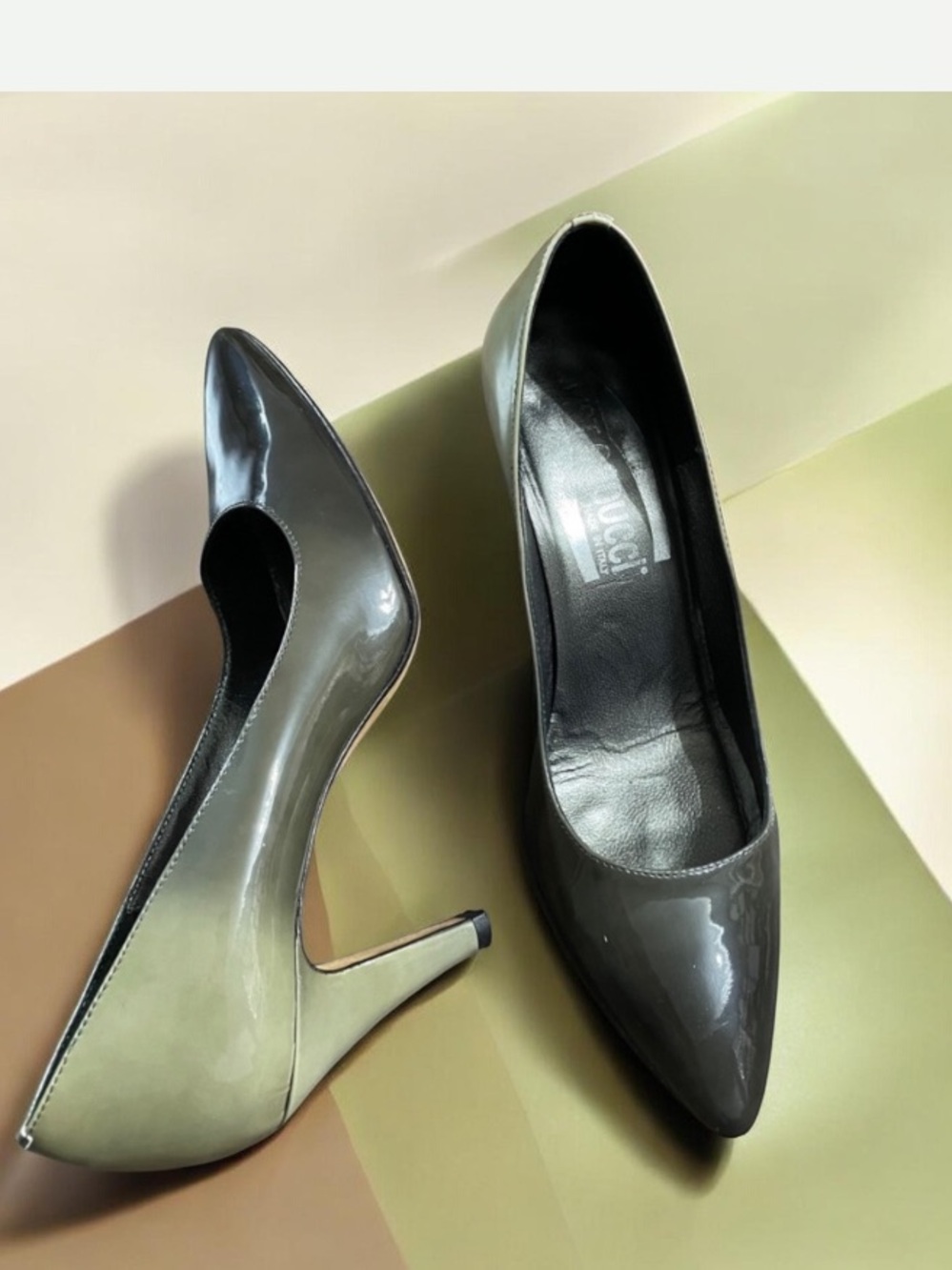 Cappucci Italian Made Patten Hell Stilettos Pumps Size 7.5